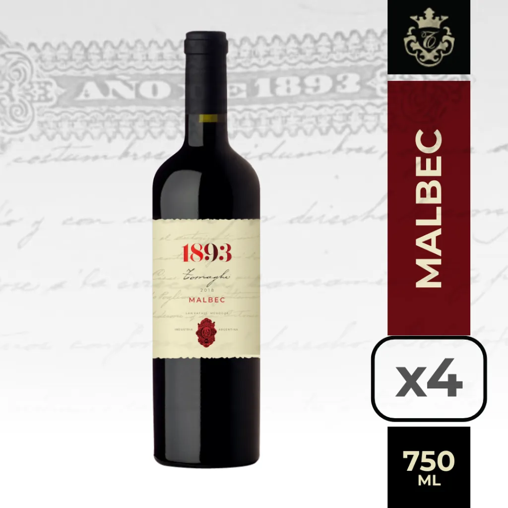 1893 Reserva Malbec 4 x 750 cc
